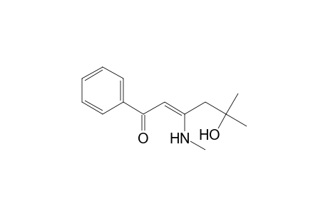 1-Phenyl-5-hydroxy-3-(N-methylamino)-5-methylhex-2-en-1-one