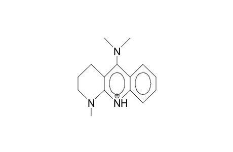 1-Methyl-1,2,3,4-tetrahydro-10-dimethylamino-1-aza-9-azonia-anthracene cation