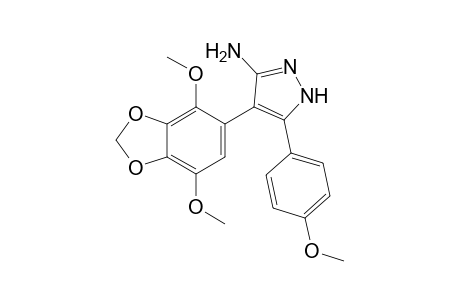 5-(4-Methoxyphenyl)-4-(2,5-dimethoxy-3,4-methylenedioxyphenyl)-1H-pyrazol-3-amine