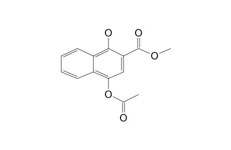 2-Naphthoic acid, 4-acetoxy-1-hydroxy-, methyl ester