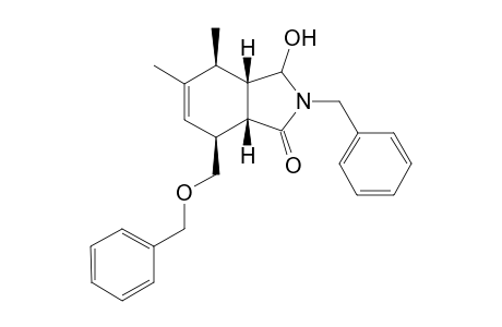 2-Benzyl-3-hydroxy-5.alpha.4,6-dimethyl-8.alpha.-[(benzyloxy)methyl]-2,3,4.beta.,5.beta.,8.beta.,9.beta.-hexahydro-1H-isoindole-1-one