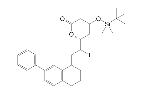 (6R)-4-[(t-Butyldimethylsilyl)oxy]-6-[2'-(1'',2'',3'',4''-tetrahydro-7''-phenyl-1''-naphthyl)-1'-iodoethyl]-3,4,5,6-tetrahydro-2H-pyran-2-one