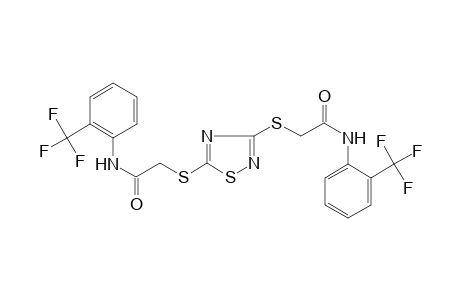 acetamide, 2-[[3-[[2-oxo-2-[[2-(trifluoromethyl)phenyl]amino]ethyl]thio]-1,2,4-thiadiazol-5-yl]thio]-N-[2-