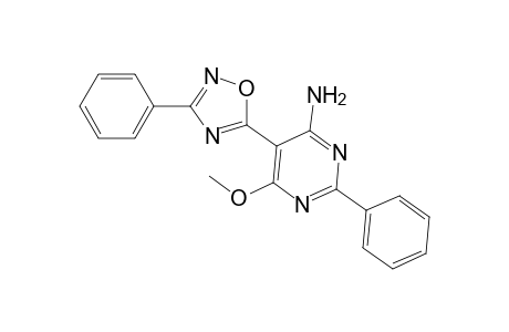 6-Methoxy-2-phenyl-5-(3-phenyl-[1,2,4]oxadiazol-5-yl)-pyrimidin-4-ylamine