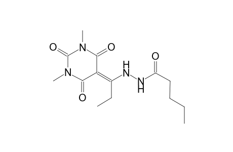 N'-[1-(1,3-dimethyl-2,4,6-trioxotetrahydro-5(2H)-pyrimidinylidene)propyl]pentanohydrazide