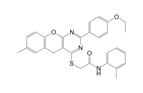 acetamide, 2-[[2-(4-ethoxyphenyl)-7-methyl-5H-[1]benzopyrano[2,3-d]pyrimidin-4-yl]thio]-N-(2-methylphenyl)-