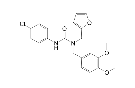 urea, N'-(4-chlorophenyl)-N-[(3,4-dimethoxyphenyl)methyl]-N-(2-furanylmethyl)-