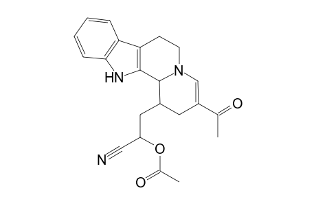 4-[2'-Cyano-2'-(acetoxy)ethyl)]-6-acetylindolo-quinolizidine - hydrochloride