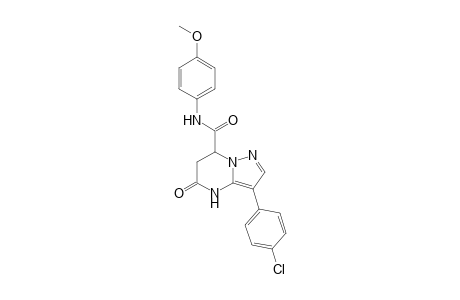 3-(4-Chlorophenyl)-N-(4-methoxyphenyl)-5-oxo-4,5,6,7-tetrahydropyrazolo[1,5-a]pyrimidine-7-carboxamide