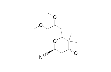 (2R,6S)-6-cyano-5,6-dihydro-3,3-dimethyl-2-(2,3-dimethoxypropyl)-2H,3H-pyran-4-one