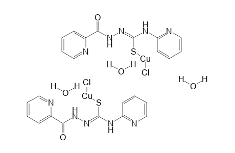 bis(N'-[(Z)-[(chlorocuprio)sulfanyl][(pyridin-2-yl)amino]methylidene]pyridine-2-carbohydrazide) trihydrate