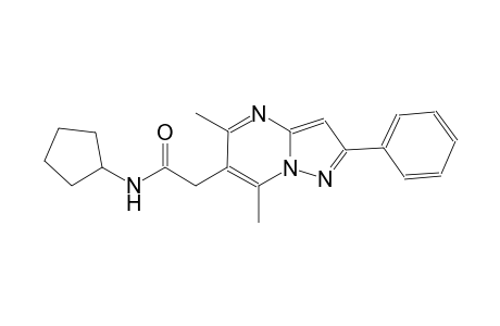 pyrazolo[1,5-a]pyrimidine-6-acetamide, N-cyclopentyl-5,7-dimethyl-2-phenyl-