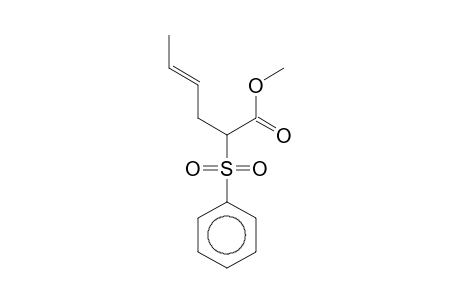 4-Hexenoic acid, 2-(phenylsulfonyl)-, methyl ester, (E)-