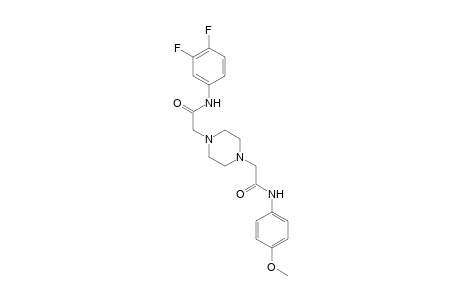 1,4-piperazinediacetamide, N~1~-(3,4-difluorophenyl)-N~4~-(4-methoxyphenyl)-