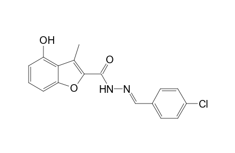 p-Chlorobenzaldehyde - 4-Hydroxy-3-methylbenzofuran-2-(hydroxycarbonyl)hydrazone