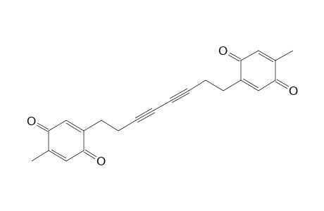 2-[8-(3,6-diketo-4-methyl-1-cyclohexa-1,4-dienyl)octa-3,5-diynyl]-5-methyl-p-benzoquinone