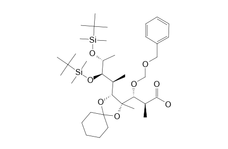 (2S,3R,4R,5R,6R,7S,8R)-3-(BENZYLOXYMETHOXY)-7,8-DI-(TERT.-BUTYLDIMETHYLSILOXY)-4,5-(CYCLOHEXYLIDENEDIOXY)-2,4,6-TRIMETHYLNONANOIC-ACID