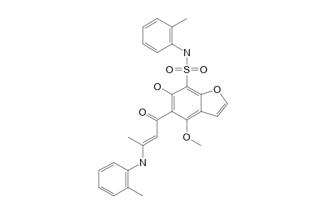 6-HYDROXY-4-METHOXY-N-(2-METHYL-PHENYL)-5-[3-[(2-METHYL-PHENYL)-AMINO]-1-OXO-2-BUTENYL]-7-BENZOFURAN-SULFONAMIDE