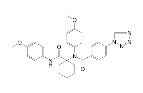 benzamide, N-(4-methoxyphenyl)-N-[1-[[(4-methoxyphenyl)amino]carbonyl]cyclohexyl]-4-(1H-tetrazol-1-yl)-