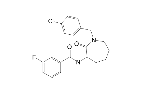 N-[1-(4-Chlorobenzyl)-2-oxoazepan-3-yl]-3-fluorobenzamide