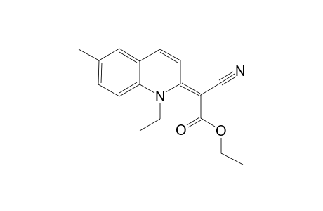ethyl (2Z)-cyano(1-ethyl-6-methyl-2(1H)-quinolinylidene)ethanoate