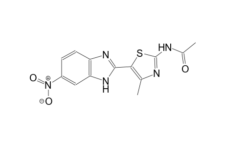 N-[4-methyl-5-(6-nitro-1H-benzimidazol-2-yl)-1,3-thiazol-2-yl]acetamide