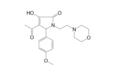 Pyrrol-2(5H)-one, 4-acetyl-3-hydroxy-5-(4-methoxyphenyl)-1-[2-(4-morpholyl)ethyl]-