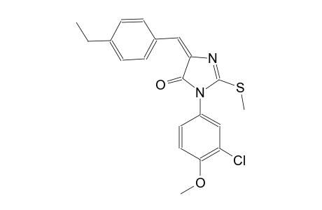 4H-imidazol-4-one, 3-(3-chloro-4-methoxyphenyl)-5-[(4-ethylphenyl)methylene]-3,5-dihydro-2-(methylthio)-, (5E)-