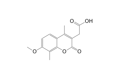 2H-1-benzopyran-3-acetic acid, 7-methoxy-4,8-dimethyl-2-oxo-