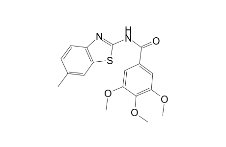 3,4,5-trimethoxy-N-(6-methyl-1,3-benzothiazol-2-yl)benzamide