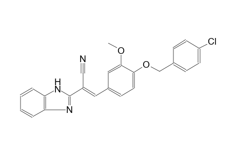 1H-benzimidazole-2-acetonitrile, alpha-[[4-[(4-chlorophenyl)methoxy]-3-methoxyphenyl]methylene]-