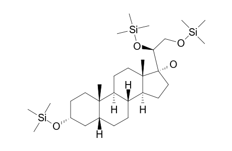 5.beta.-Pregnan-3.alpha.,17.alpha.,20.alpha.,21-tetraol, 3,20,21-tris(trimethylsilyl) ether