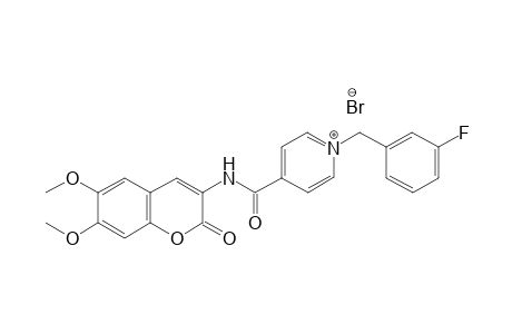 1-(3-Fluorobenzyl)-4-(6,7-dimethoxy-2-oxo-2H-chromen-3-ylcarbamoyl)pyridinium bromide