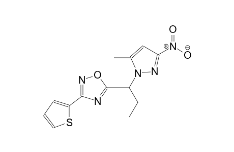 5-[1-(5-methyl-3-nitro-1H-pyrazol-1-yl)propyl]-3-(2-thienyl)-1,2,4-oxadiazole