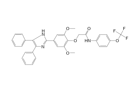 acetamide, 2-[4-(4,5-diphenyl-1H-imidazol-2-yl)-2,6-dimethoxyphenoxy]-N-[4-(trifluoromethoxy)phenyl]-