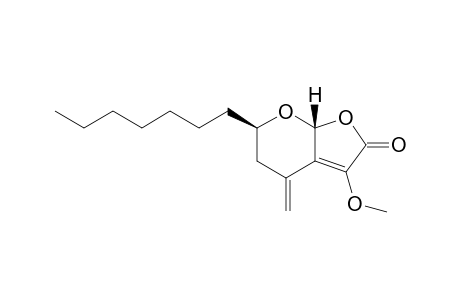 MYXOSTIOLIDE;(6R*,7AR*)-6-N-HEPTYL-5,6-DIHYDRO-3-METHOXY-4-METHYLENE-2-OXO-2H,5H,7AH-FURA-[2,3-B]-PYRAN