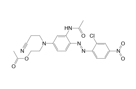 N-(2-Cyanoethyl)-N-(2-acetoxyethyl)-3-acetylamino-4-(2-chloro-4-nitrophenylazo)-aniline