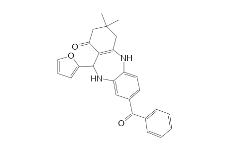 8-benzoyl-11-(2-furyl)-3,3-dimethyl-2,3,4,5,10,11-hexahydro-1H-dibenzo[b,e][1,4]diazepin-1-one