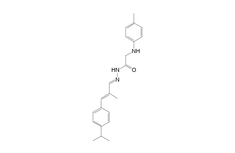 2-(4-Methylanilino)-N-[(E)-[(E)-2-methyl-3-(4-propan-2-ylphenyl)prop-2-enylidene]amino]acetamide