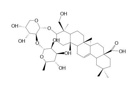 HEDERAGENIN-3-O-ALPHA-L-RHAMNOPYRANOSYL-(1->2)-ALPHA-L-ARABINOPYRANOSIDE