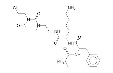 L-Alanyl-l-phenylalanyl-l-lysine-[3-(2-chloro-ethyl)-3-nitroso-1-methyl-ureidomethyl]-amide