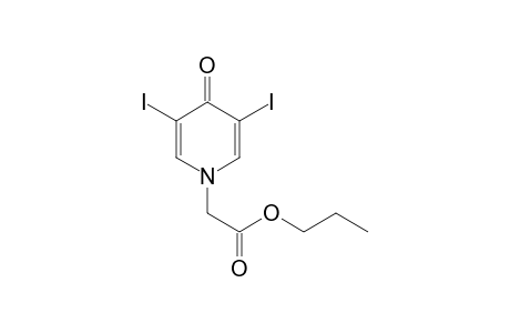 3,5-Diiodo-4-oxo-1(4H)-pyridineacetic acid propyl ester