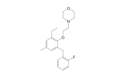 4-(2-(2-ethyl-6-(2-fluorobenzyl)-4-methylphenoxy)ethyl)morpholine