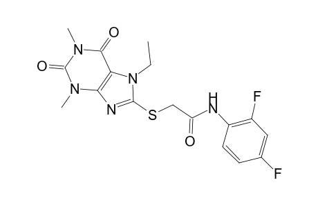 N-(2,4-difluorophenyl)-2-[(7-ethyl-1,3-dimethyl-2,6-dioxo-2,3,6,7-tetrahydro-1H-purin-8-yl)sulfanyl]acetamide