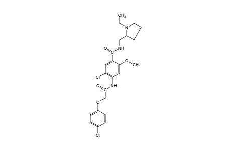 6'-chloro-2-(p-chlorophenoxy)-4'-{[(1-ethyl-2-pyrrolidinyl)methyl]carbamoyl}-m-acetanisidide