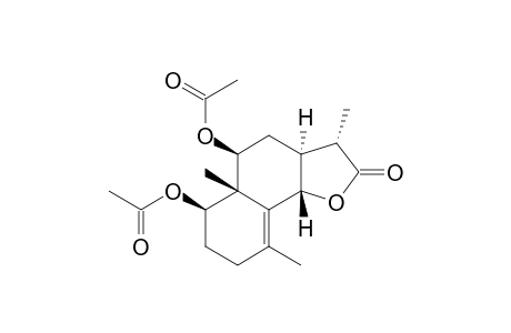 Naphtho[1,2-b]furan-2(3H)-one, 5,6-bis(acetyloxy)-3a,4,5,5a,6,7,8,9b-octahydro-3,5a,9-trimethyl-, [3S-(3.alpha.,3a.alpha.,5.beta.,5a.beta.,6.beta.,9b.beta.)]-