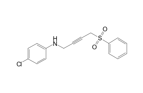 p-chloro-N-[4-(phenylsulfonyl)-2-butynyl]aniline