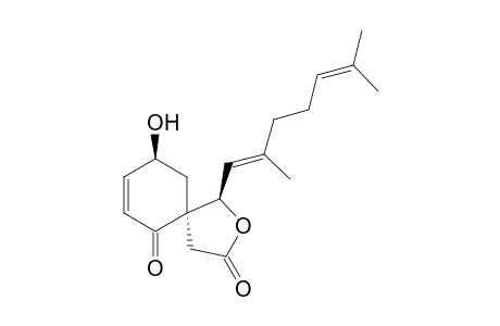 MILIUSOL;(1'E)-(1R*,5R*,9S*)-9-HYDROXY-1-(2,6-DIMETHYLHEPTA-1,5-DIENYL)-3,6-DIOXO-2-OXA-SPIRO-[4,5]-DEC-7-ENE