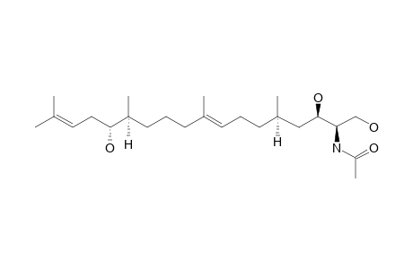 (2R,3R,5R,13S,14R)-2-ACETAMINO-5,9,13,17-TETRAMETHYL-8,16-OCTADECADIENE-1,13,14-TRIOL;(2R,3R,5R,13S,14R)-(+)-N-ACETYL-APLIDIASPHINGOSINE