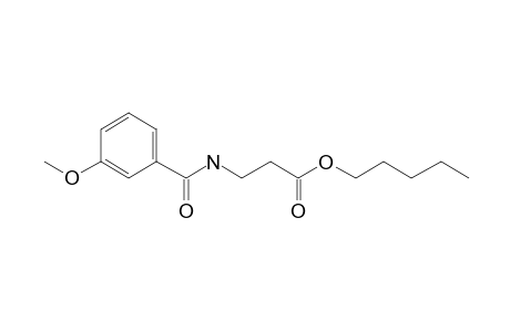 .beta.-Alanine, N-(3-methoxybenzoyl)-, pentyl ester